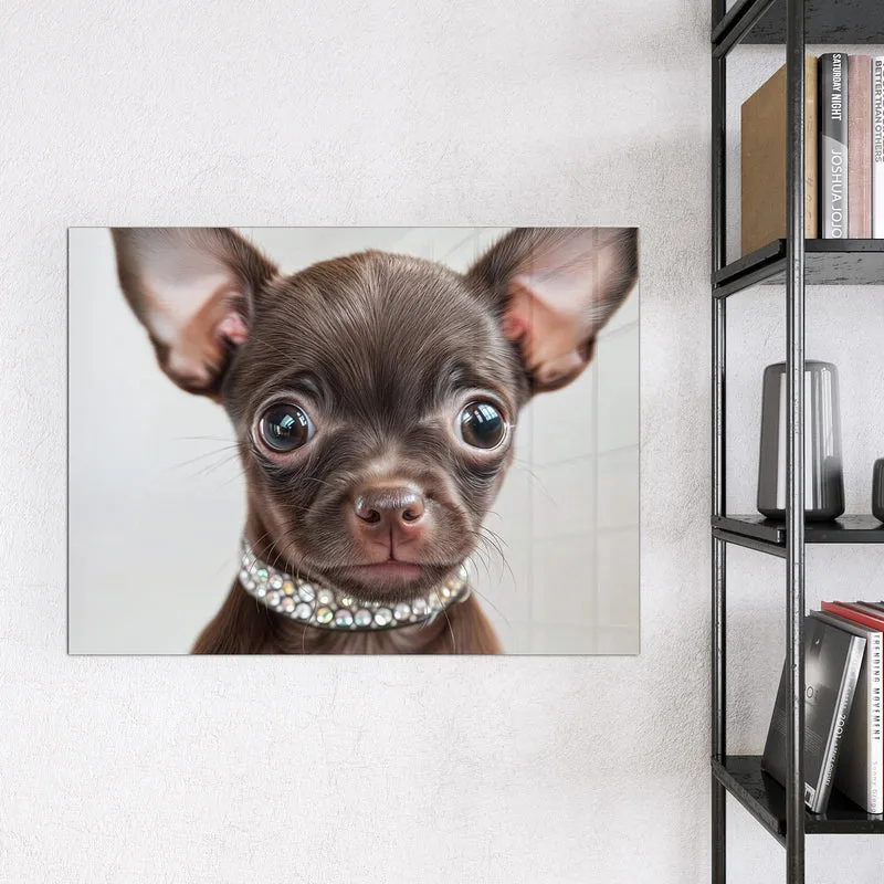 Magnettafel - Chihuahua mit Halsband
