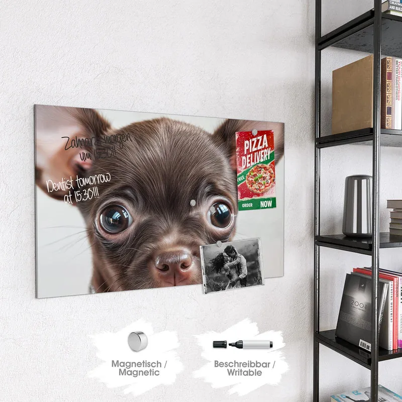 Magnettafel - Chihuahua mit Halsband