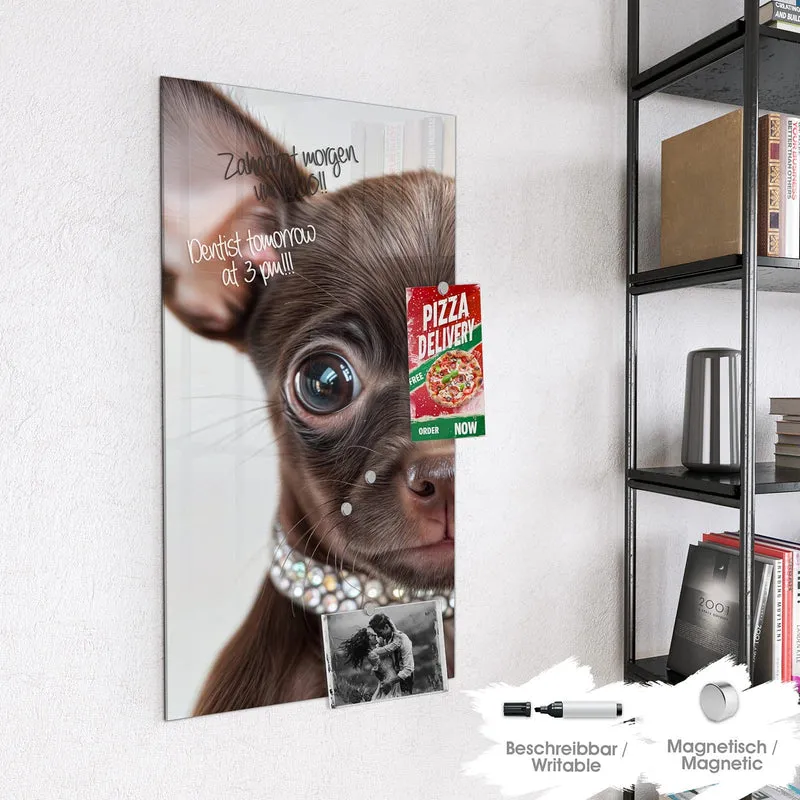 Magnettafel - Chihuahua mit Halsband
