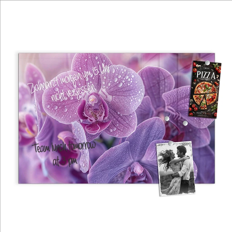 Magnettafel - Orchideenblüten