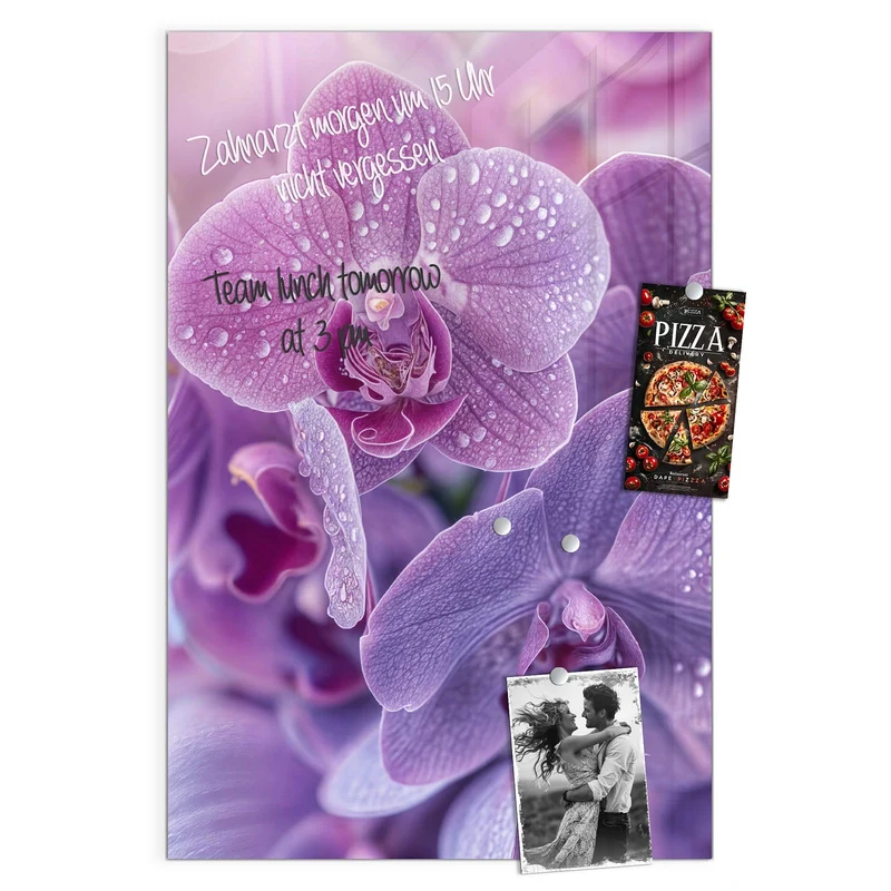Magnettafel - Orchideenblüten