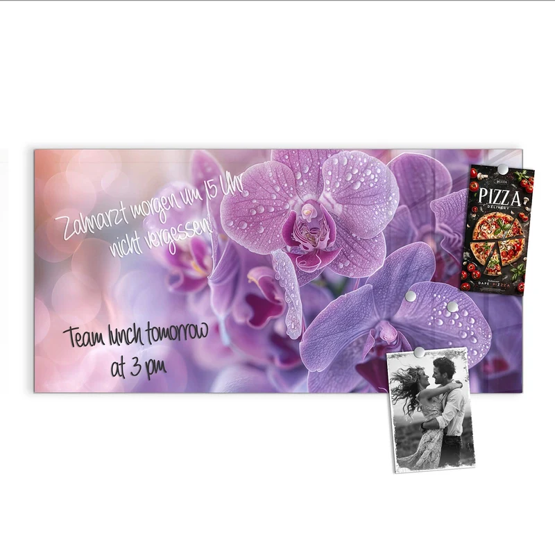 Magnettafel - Orchideenblüten