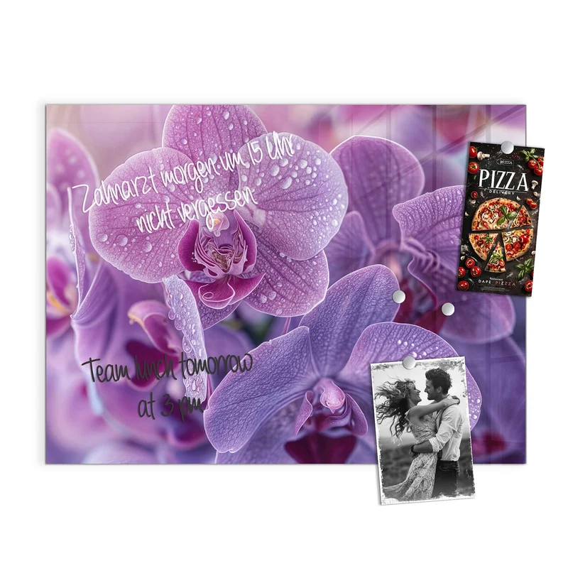 Magnettafel - Orchideenblüten