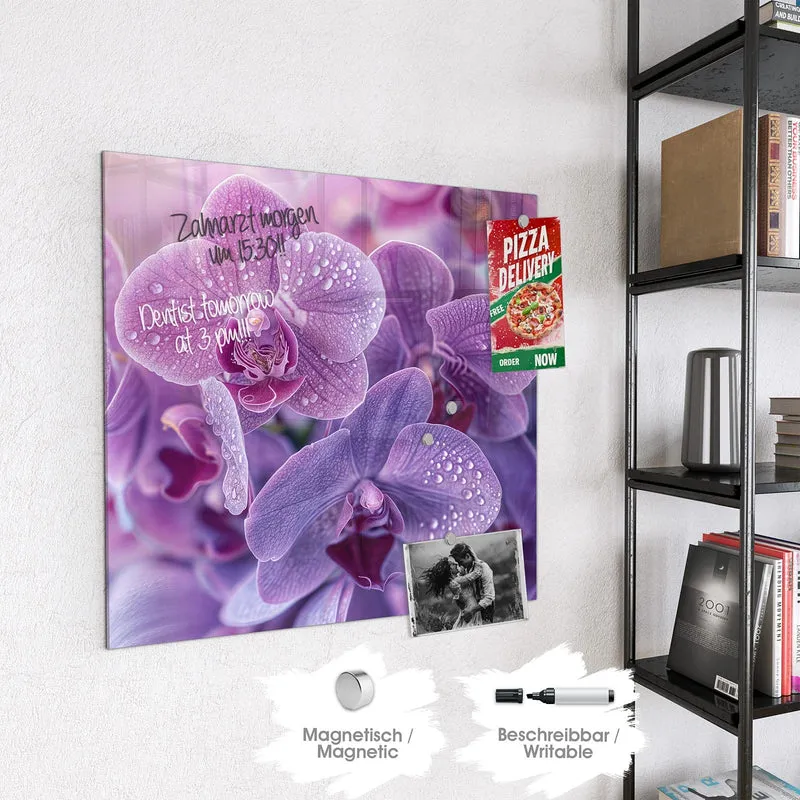 Magnettafel - Orchideenblüten