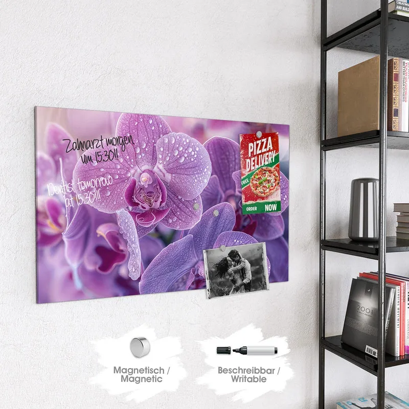 Magnettafel - Orchideenblüten