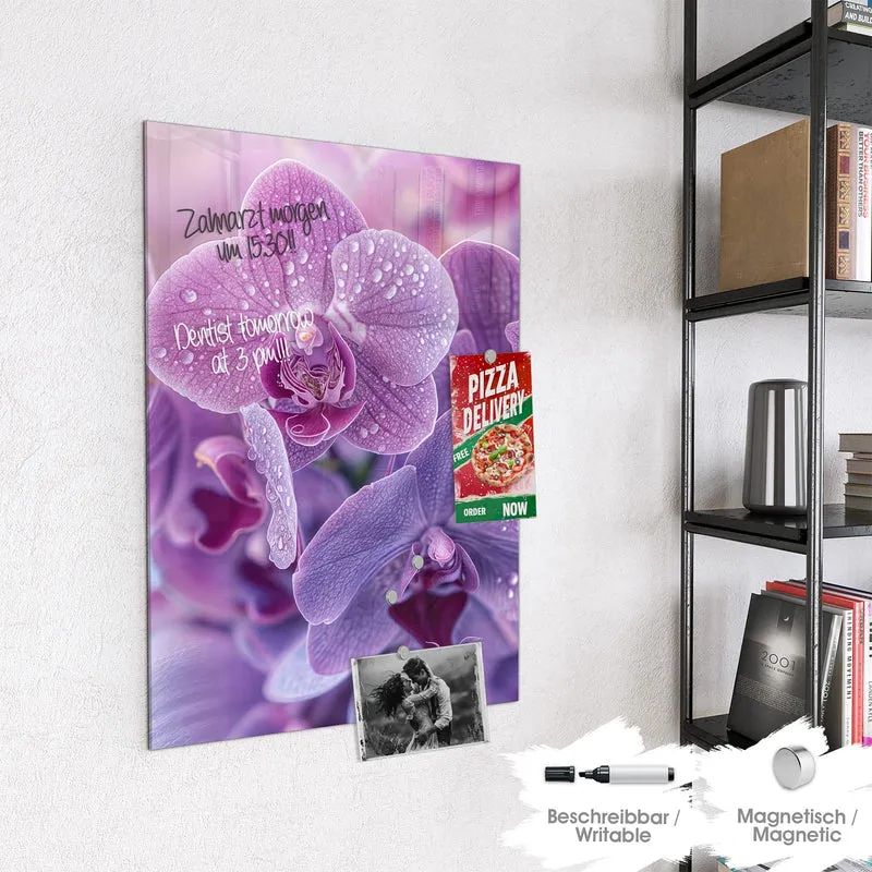 Magnettafel - Orchideenblüten
