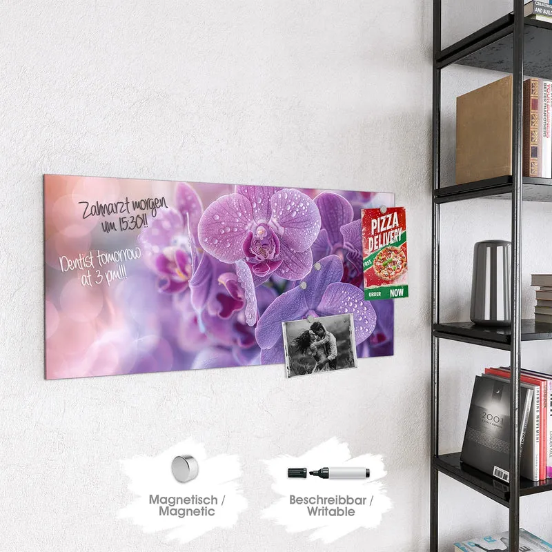 Magnettafel - Orchideenblüten