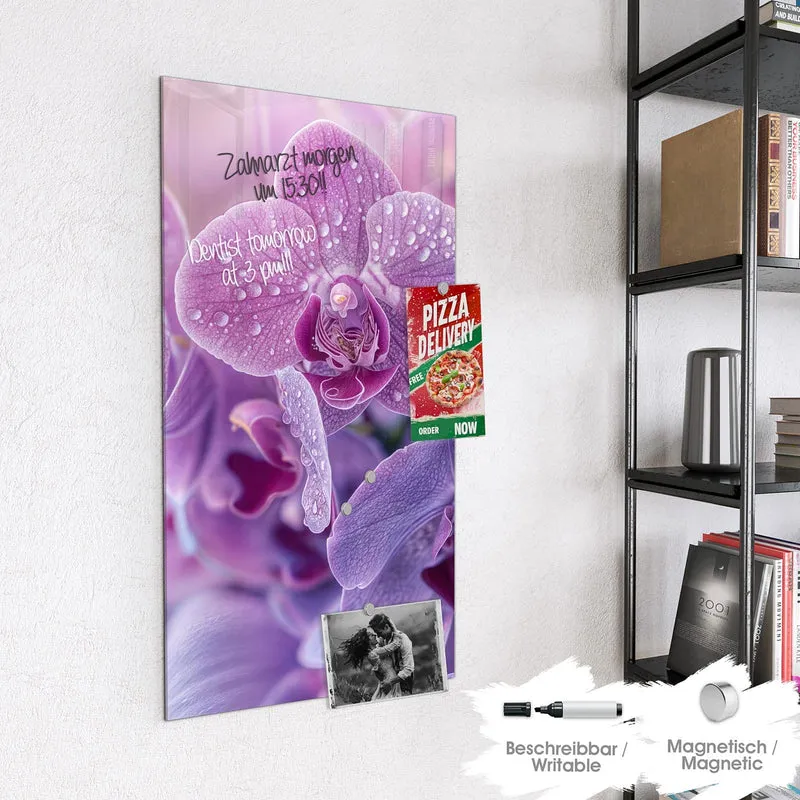 Magnettafel - Orchideenblüten