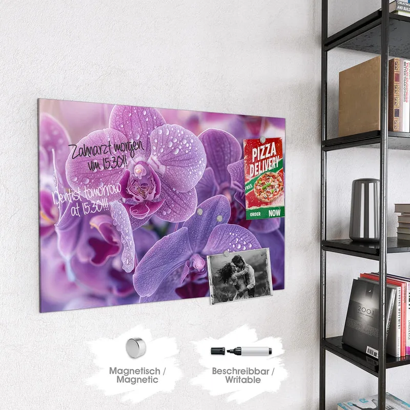 Magnettafel - Orchideenblüten
