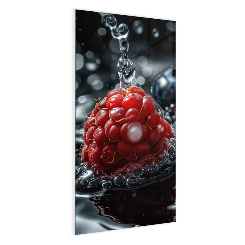 Magnettafel - Himbeere und Blaubeeren