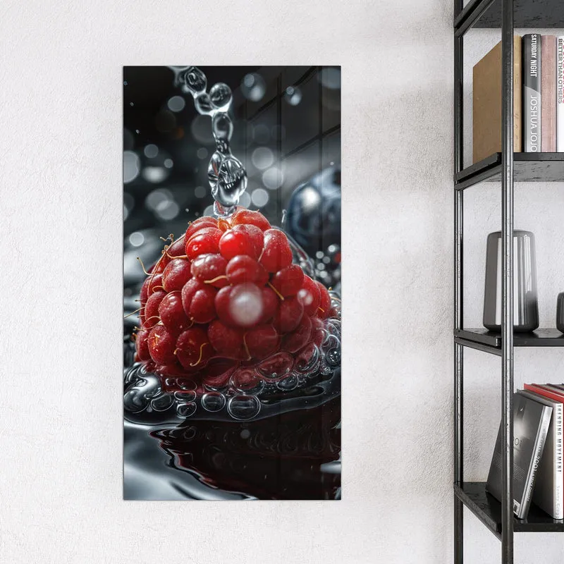 Magnettafel - Himbeere und Blaubeeren