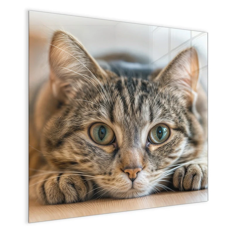 Magnettafel - Liegende Katze