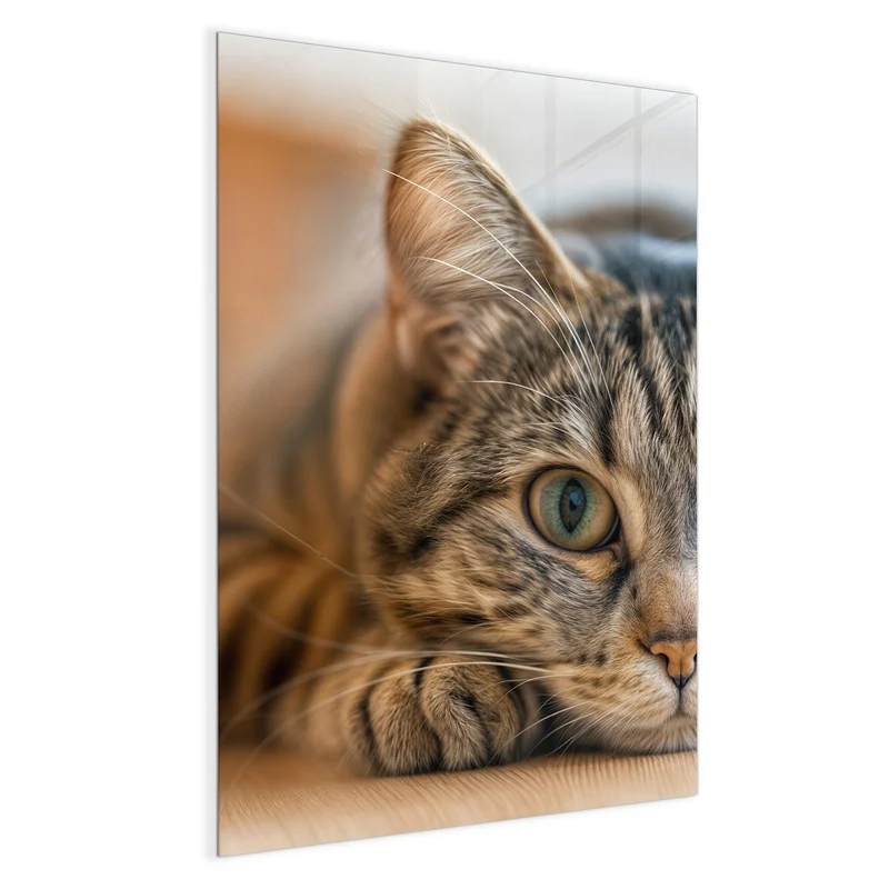 Magnettafel - Liegende Katze