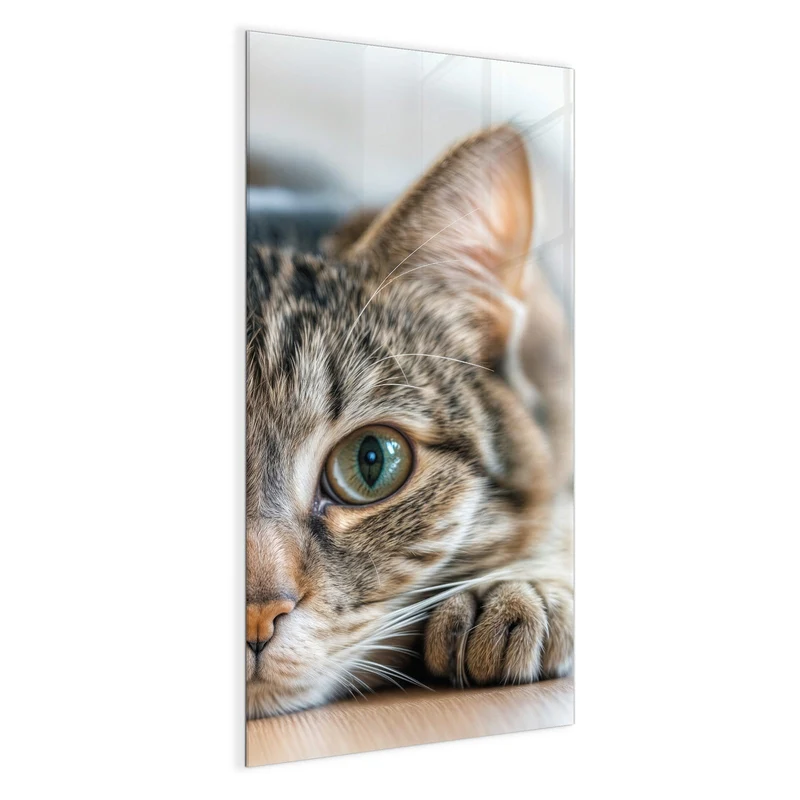 Magnettafel - Liegende Katze