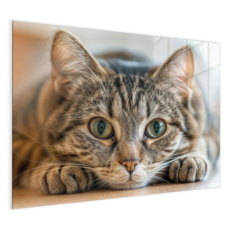 Magnettafel - Liegende Katze
