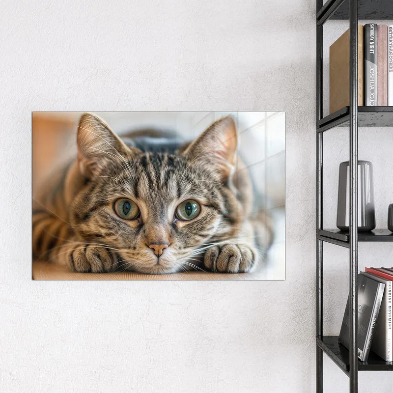 Magnettafel - Liegende Katze