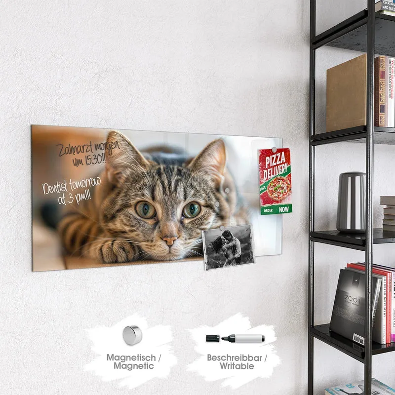 Magnettafel - Liegende Katze
