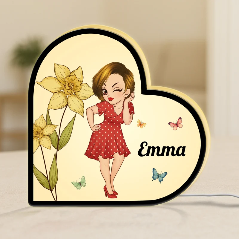Frau Und Blumen - Personalisiertes Geschenk | Lightbox Frauen