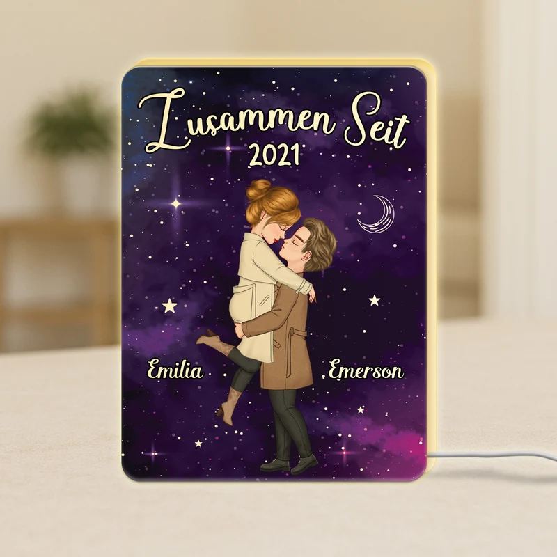 Zusammen - Personalisiertes Geschenk | Lightbox Paar