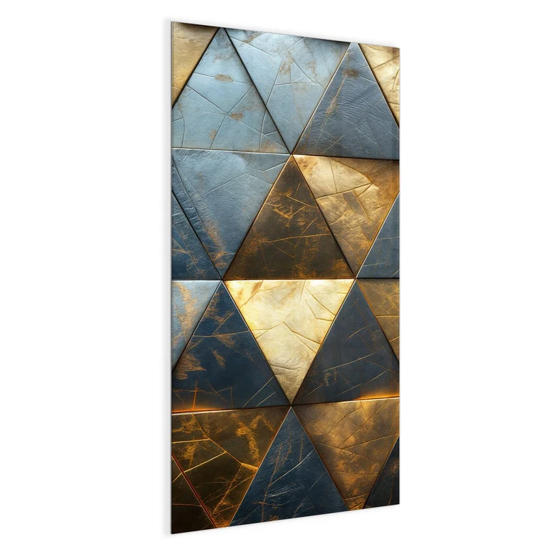 Magnettafel - Blaugoldene Dreiecke