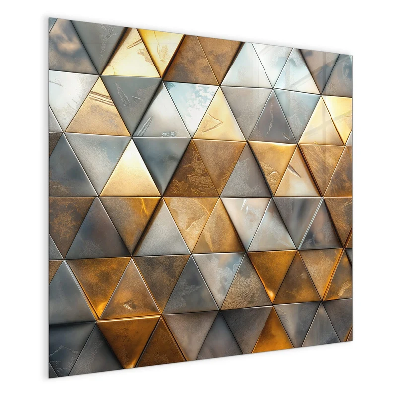Magnettafel - Metalldreiecke in Gold
