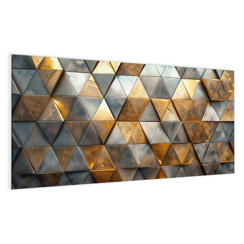Magnettafel - Metalldreiecke in Gold