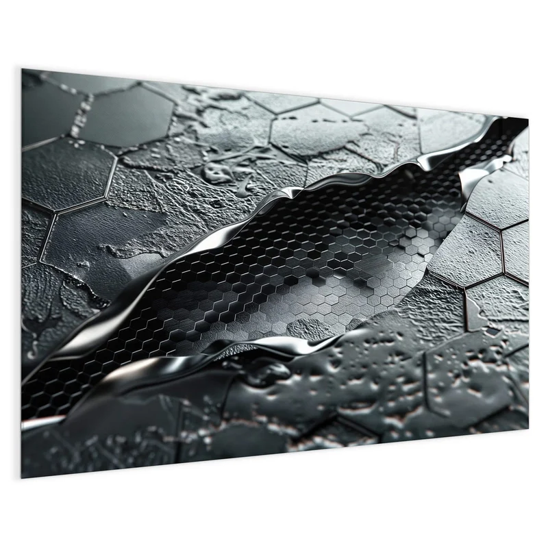 Magnettafel - Waben in Metall