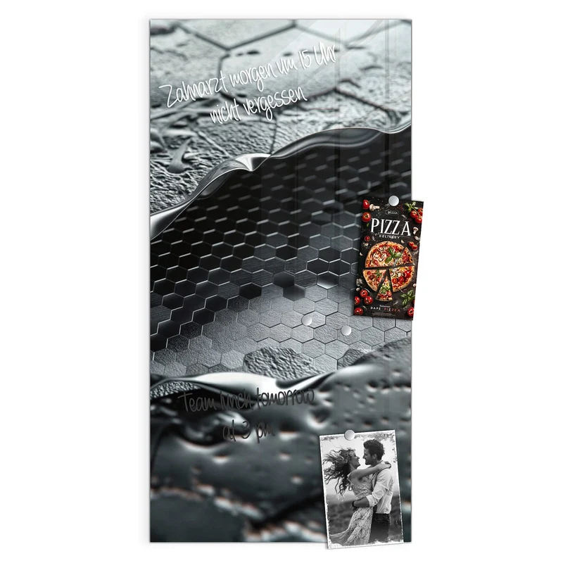 Magnettafel - Waben in Metall