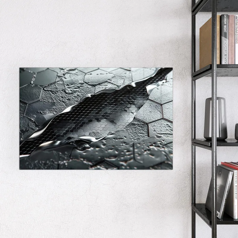 Magnettafel - Waben in Metall