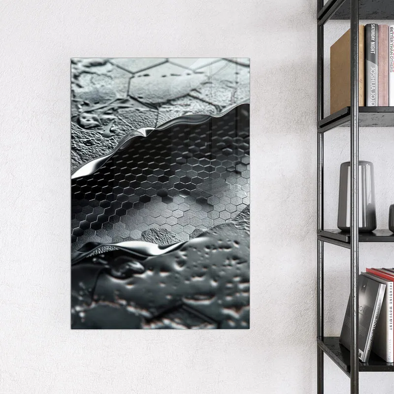Magnettafel - Waben in Metall