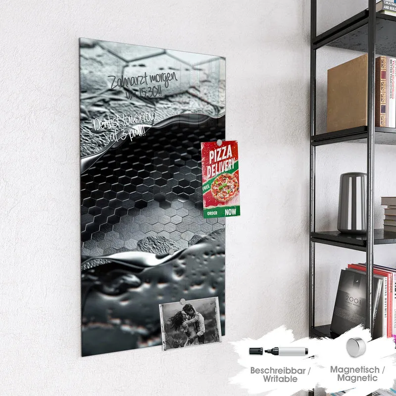 Magnettafel - Waben in Metall