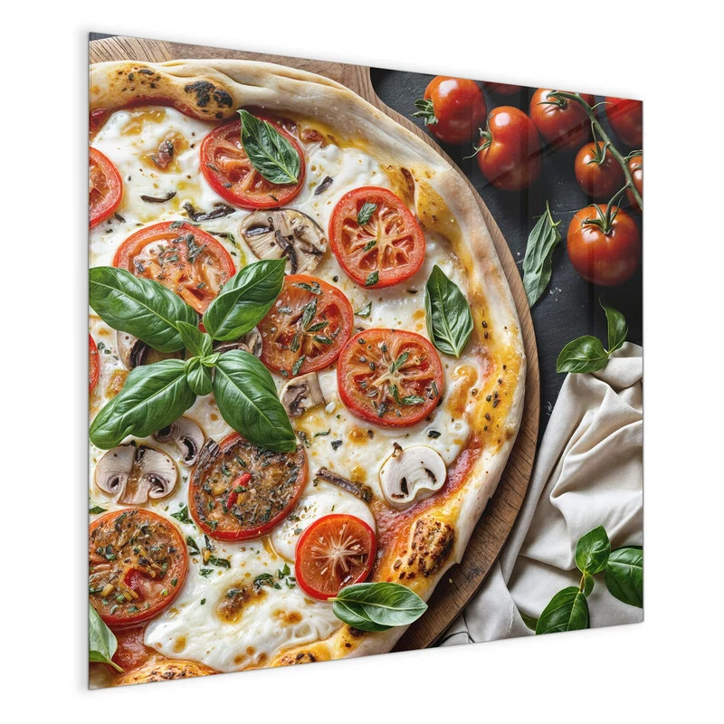 Magnettafel - Pizza mit Tomaten