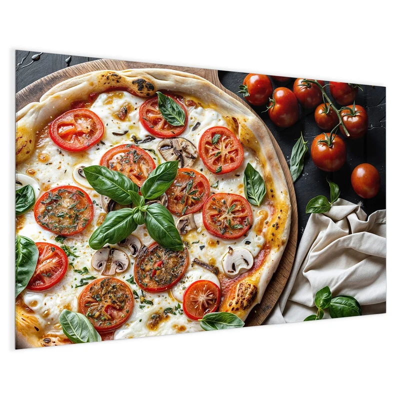 Magnettafel - Pizza mit Tomaten