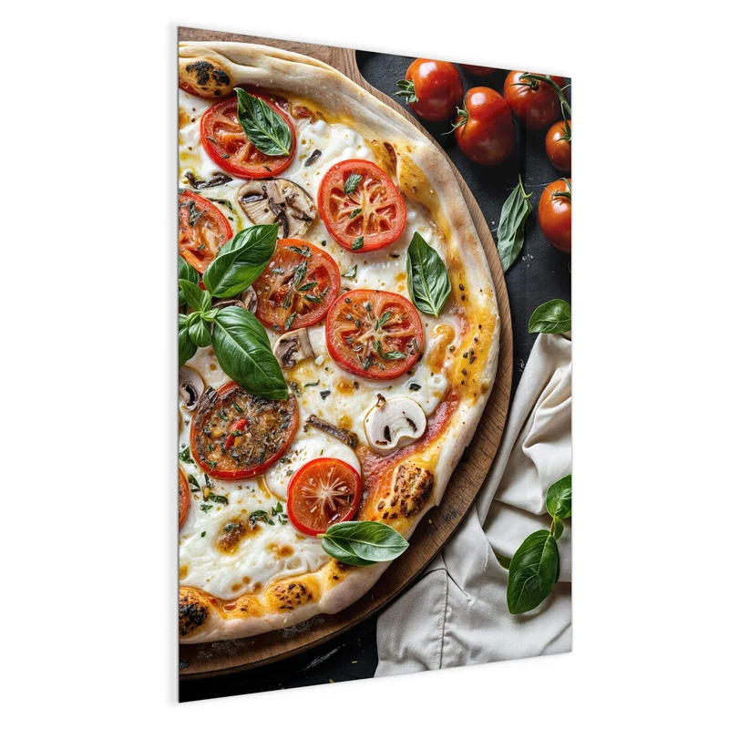 Magnettafel - Pizza mit Tomaten