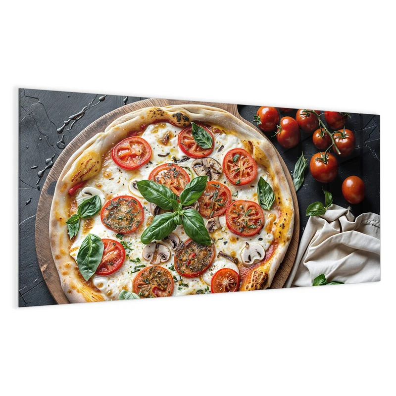 Magnettafel - Pizza mit Tomaten