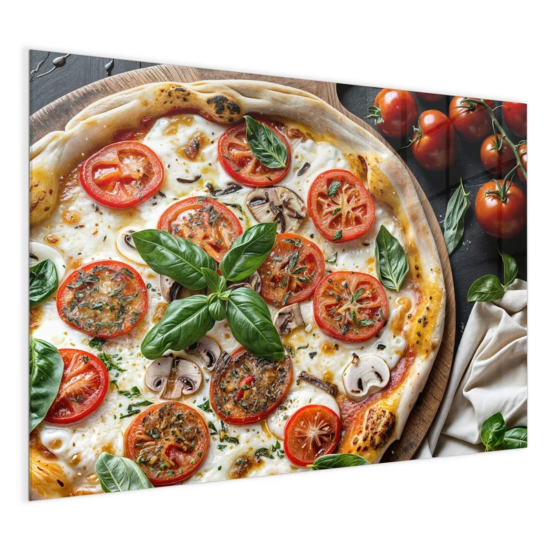 Magnettafel - Pizza mit Tomaten