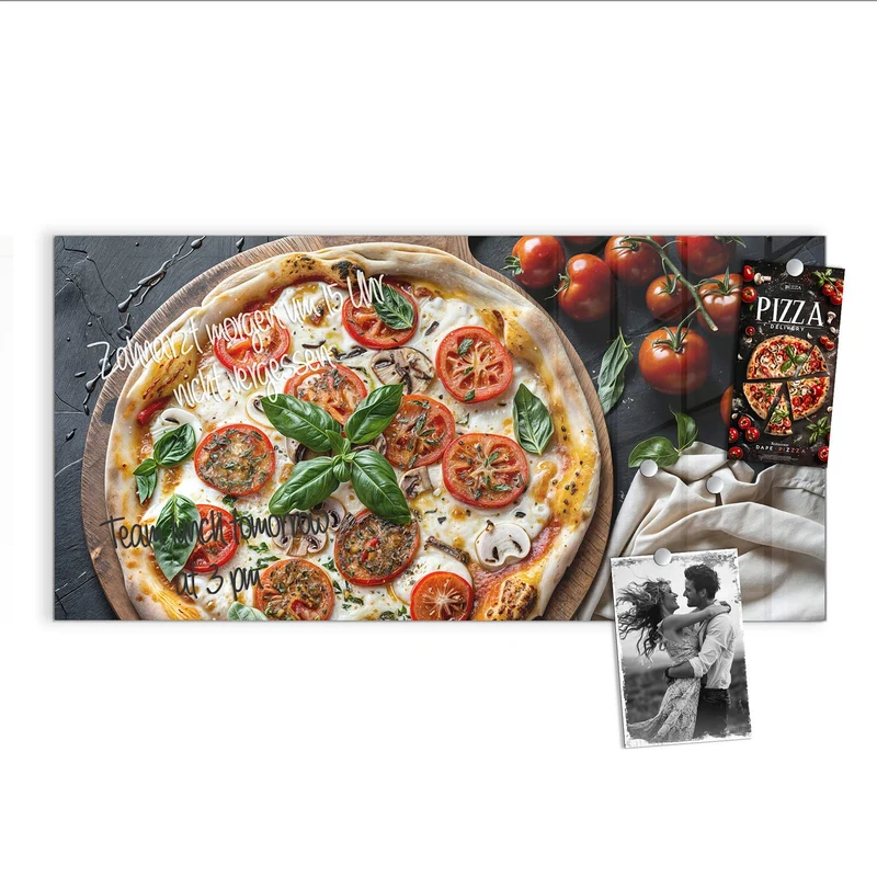 Magnettafel - Pizza mit Tomaten