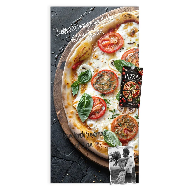 Magnettafel - Pizza mit Tomaten