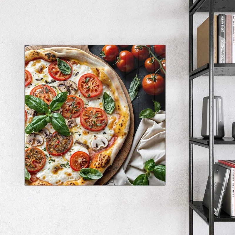 Magnettafel - Pizza mit Tomaten