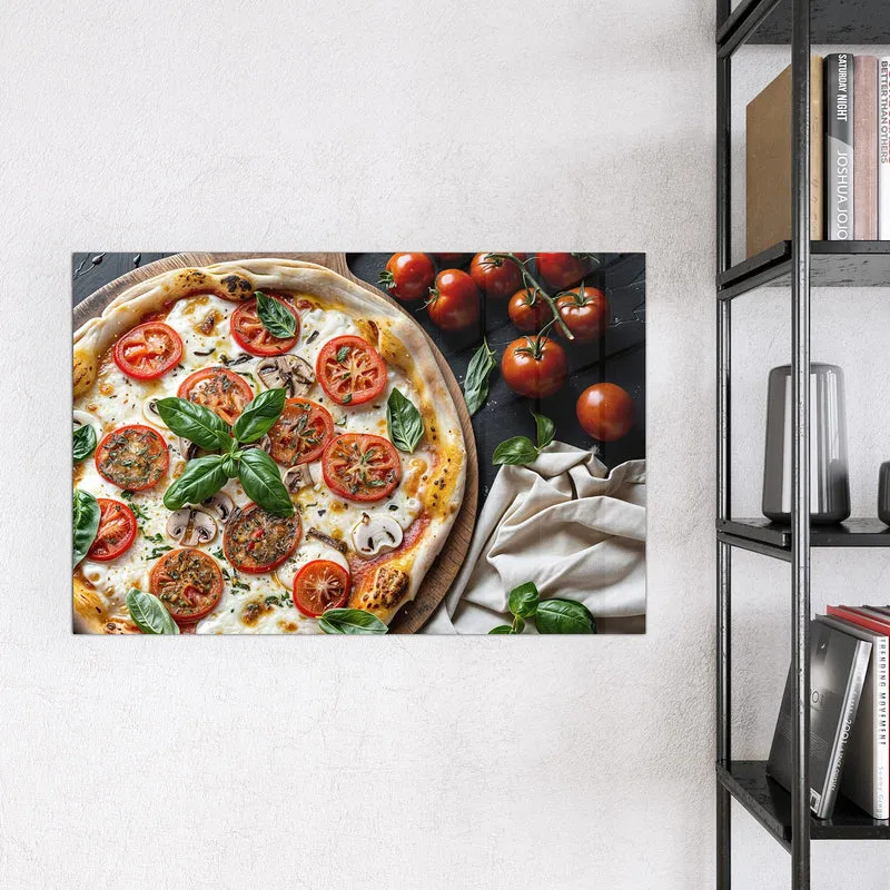 Magnettafel - Pizza mit Tomaten
