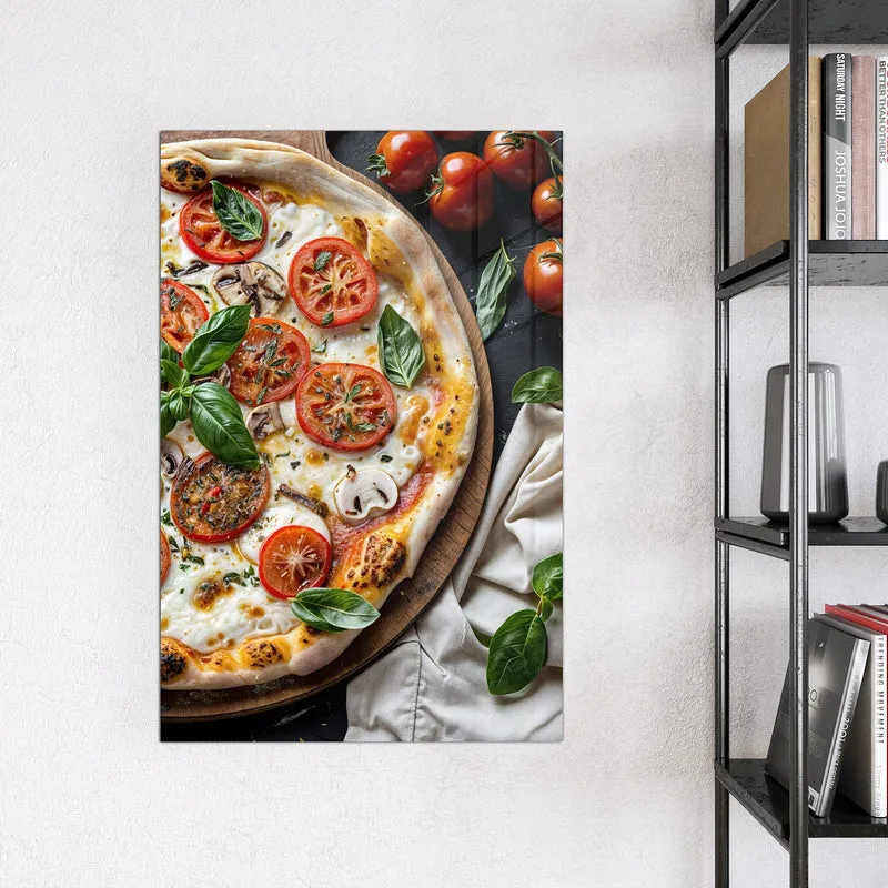 Magnettafel - Pizza mit Tomaten