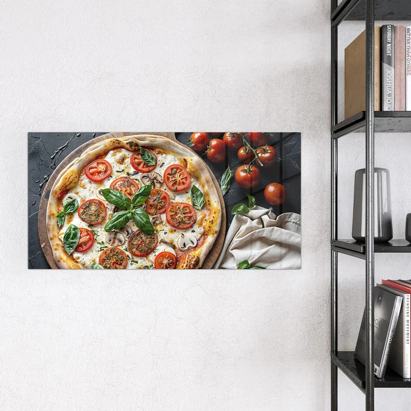 Magnettafel - Pizza mit Tomaten