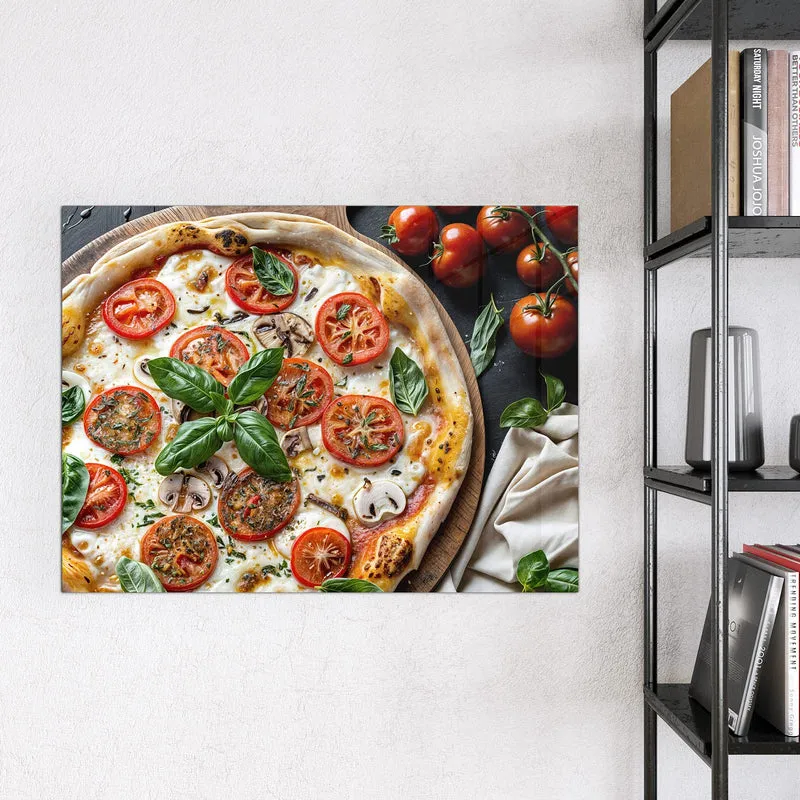 Magnettafel - Pizza mit Tomaten