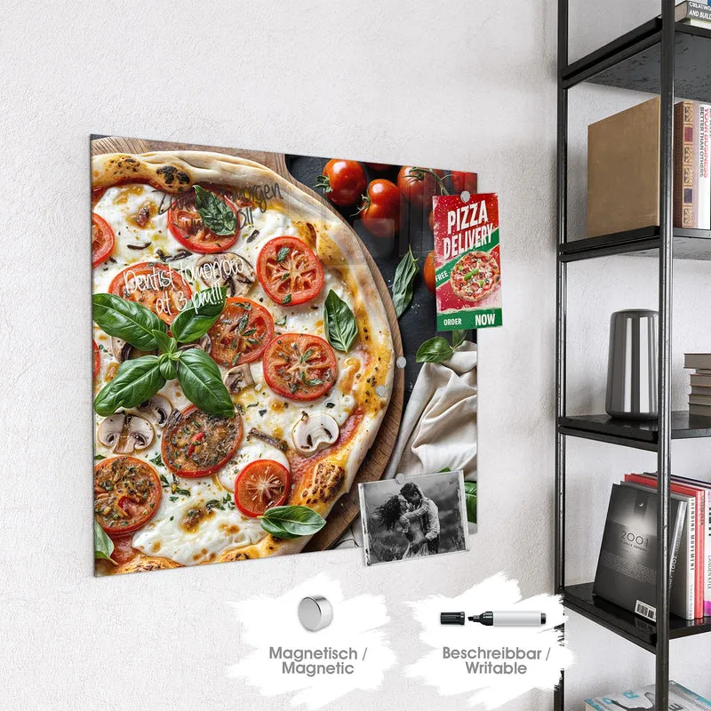 Magnettafel - Pizza mit Tomaten