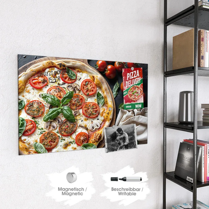 Magnettafel - Pizza mit Tomaten