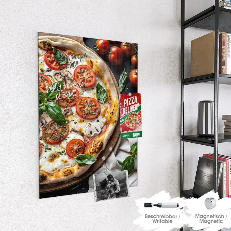 Magnettafel - Pizza mit Tomaten