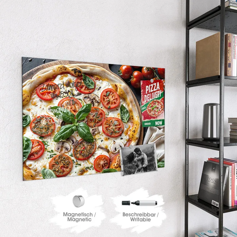 Magnettafel - Pizza mit Tomaten