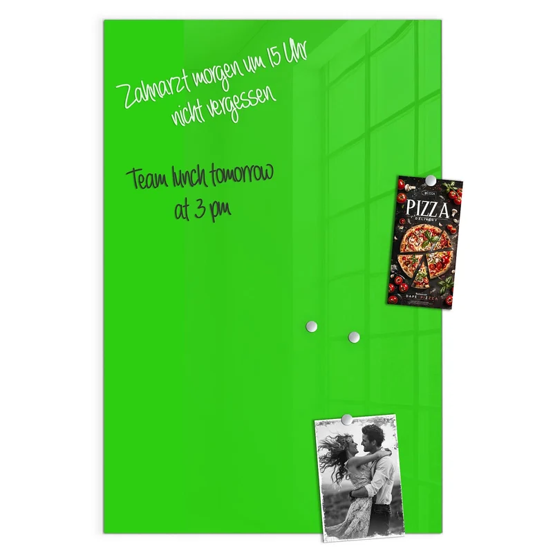 Magnettafel - Neongrüner Hintergrund