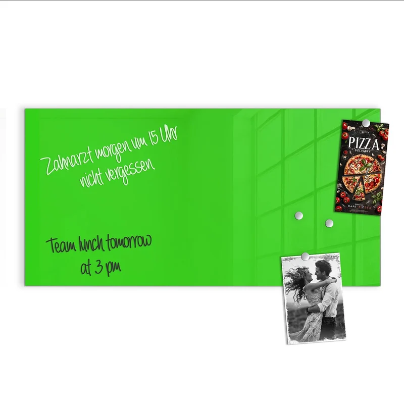 Magnettafel - Neongrüner Hintergrund