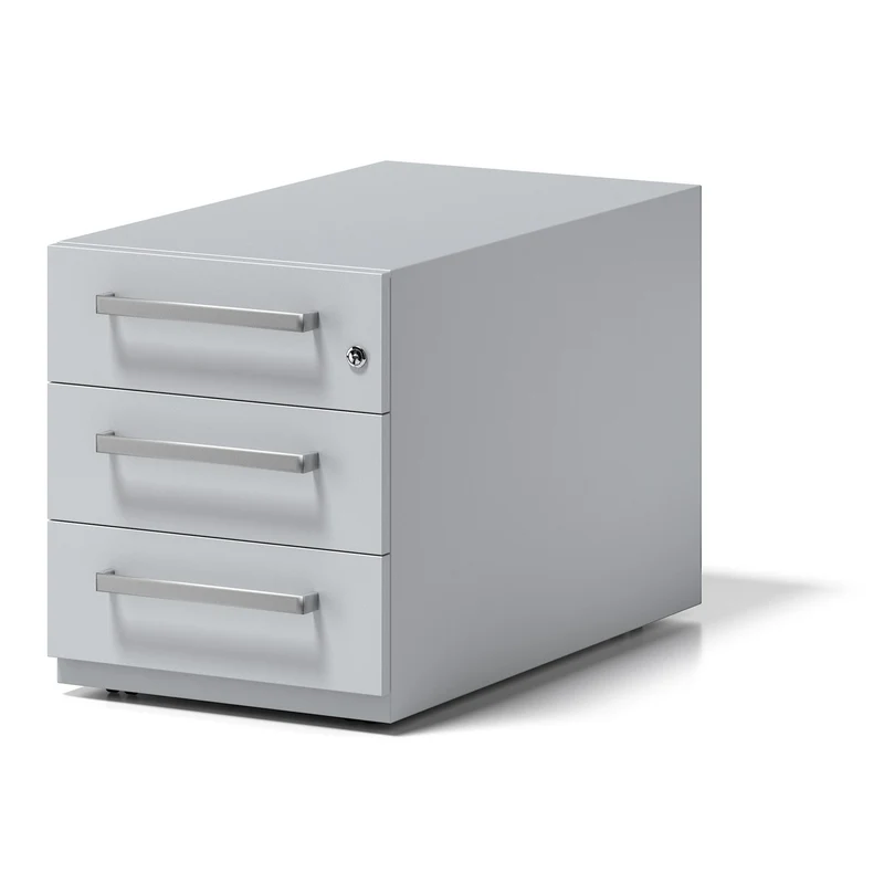 Rollcontainer Note™ | 3 Schubladen, Tiefe 775 mm, Designgriff